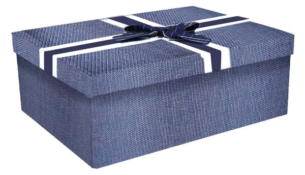 Set 5 Scatole cartone blu rettangolare