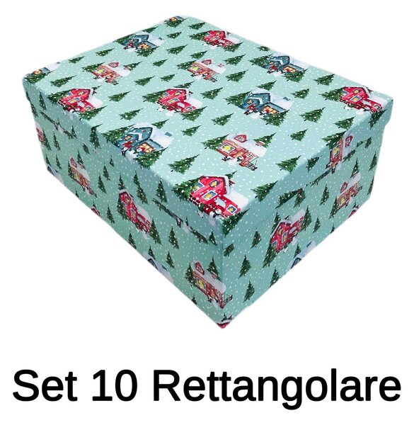 Set 10 Scatole Rettangolari in cartone