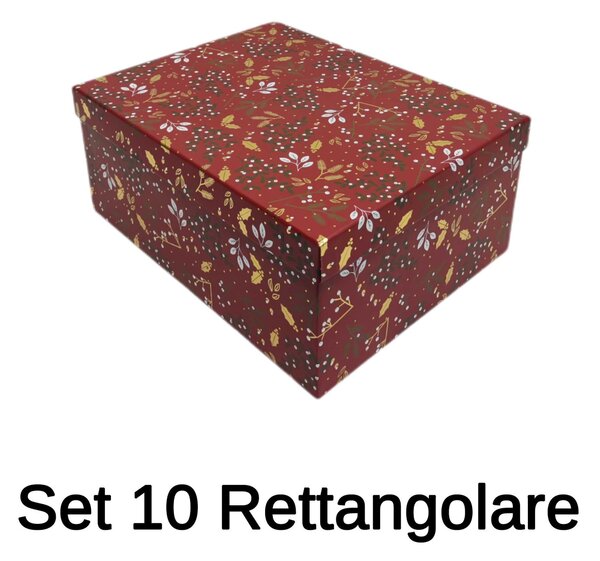Set 10 Scatole Rettangolari in cartone