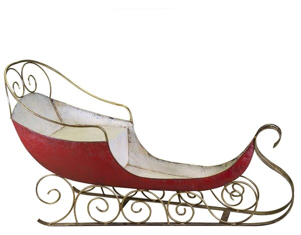Slitta in Metallo rosso cm 162x65xh98