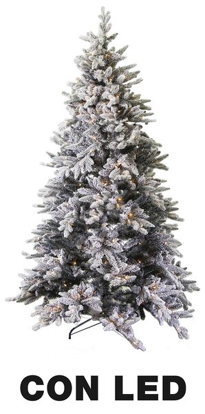 Albero di Natale Artificiale innevato con Led tallinn verde Varie Misure