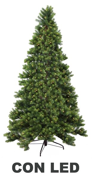 Albero di Natale Artificiale con Led monte durando verde Varie Misure