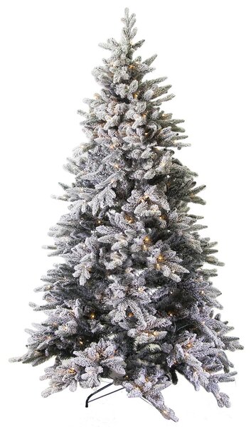 Albero di Natale Artificiale innevato con Led tallinn verde Varie Misure