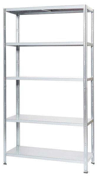 Scaffale in Metallo 5 Ripiani 100x40x187 cm Grigio Nuvolato