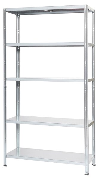 Scaffale in Metallo 5 Ripiani 100x40x187 cm Bianco