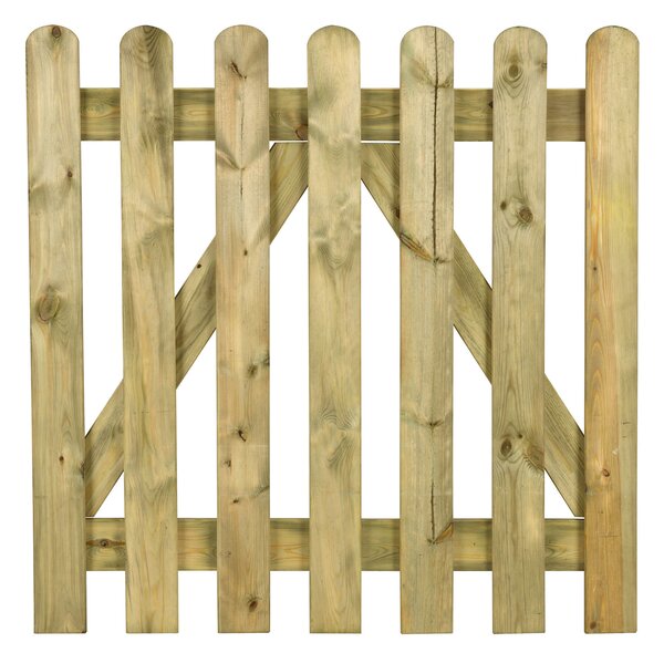Cancello Recinzione Dritto Mini 100x100 cm in Legno Impregnato