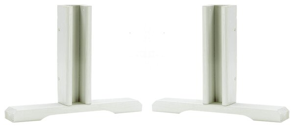 Set 2 Basi Sostegno per Pannelli Grigliati 36x28 cm in Legno Impregnato