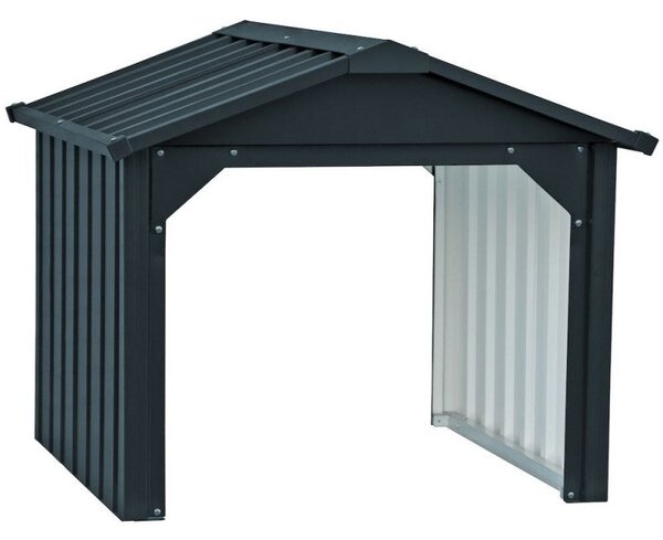 Casetta Box da Giardino 77,5x82,9x65,5 cm in Acciaio Zincato Antracite
