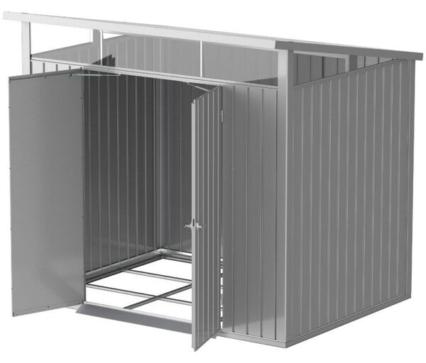 Casetta Box da Giardino 249,1x209,3x231,3 cm in Acciaio Zincato Grigio