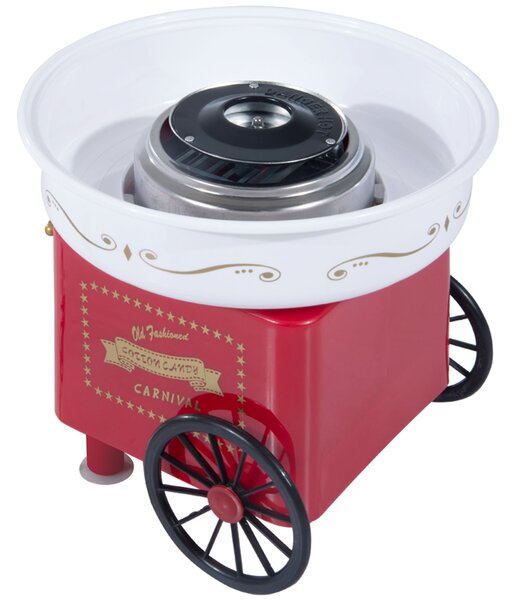 Macchina per Zucchero Filato 450W 30x30x28 cm con Accessori Rosso