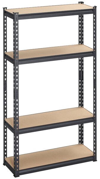 Scaffalatura 4 Ripiani 81,3x30x152,4 cm con Ripiani e Regolabili in MDF e Acciaio