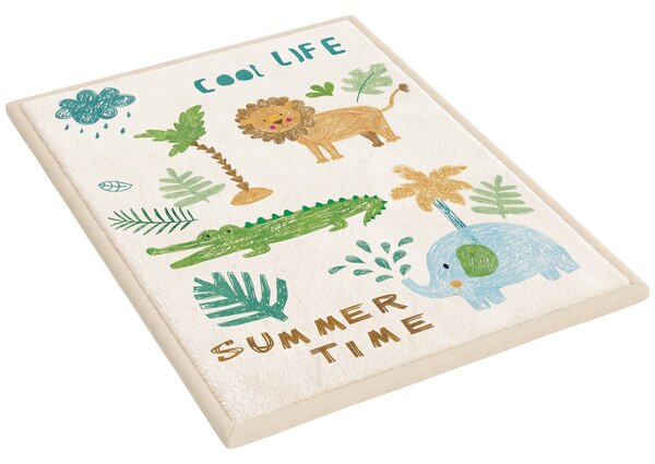 AIYAPLAY Tappeto Gioco Neonato, Antiscivolo e Impermeabile, 150x200 cm, Motivo Animali, 0-3 Anni, Facile Pulizia | Aosom Italy