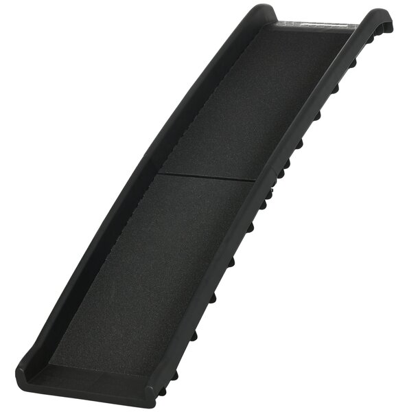 Rampa per Cani per Bagagliaio Auto 155x39x14 cm in Polipropilene Antiscivolo Nero