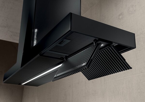 Elica Cappa Cucina Aspirante Isola Larghezza 180 cm finitura Vetro nero - PRF0146287 HAIKU ISLAND BL/A/180