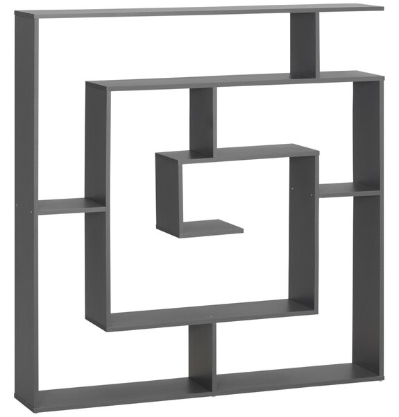 Libreria con Ripiani Irregolari 125x22x129 cm in Legno Truciolato Grigio