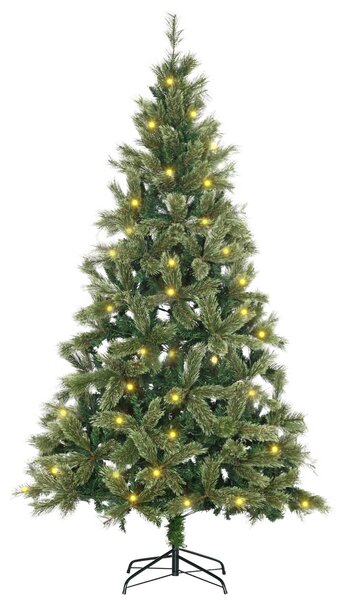 Albero di Natale Artificiale H210 cm 908 Rami con 350 Luci LED Verde