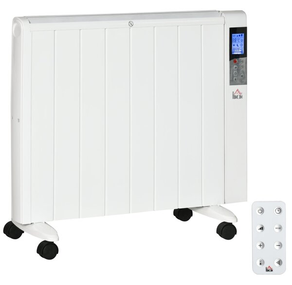 Stufetta Elettrica 2000W 75x31x66,5 cm con Timer e Impostazioni di Calore Bianco