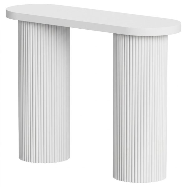 HOMCOM Consolle Moderna Stretta con Vano Nascosto 103 cm Bianco | Aosom Italy