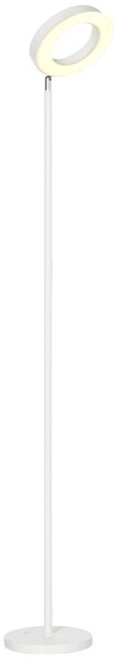 Lampada da Terra a LED compatibile Alexa e Google Home Ø25x168 cm in Acciaio Bianca