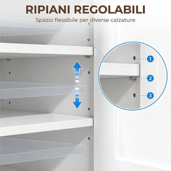 HOMCOM Panca Portascarpe con Cuscino Imbottito, 80x35.5x52.5 cm, Bianco | Aosom Italy