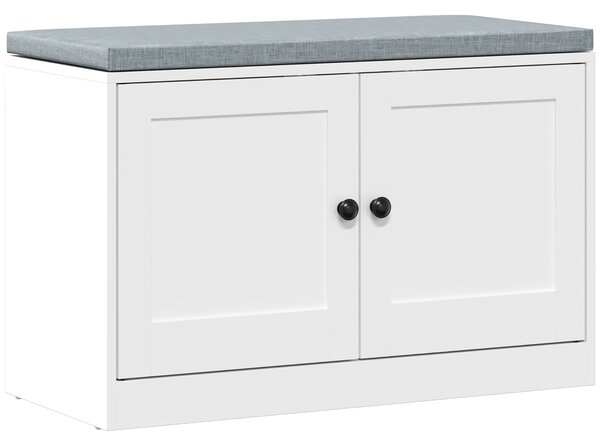 HOMCOM Panca Portascarpe con Cuscino Imbottito, 80x35.5x52.5 cm, Bianco | Aosom Italy