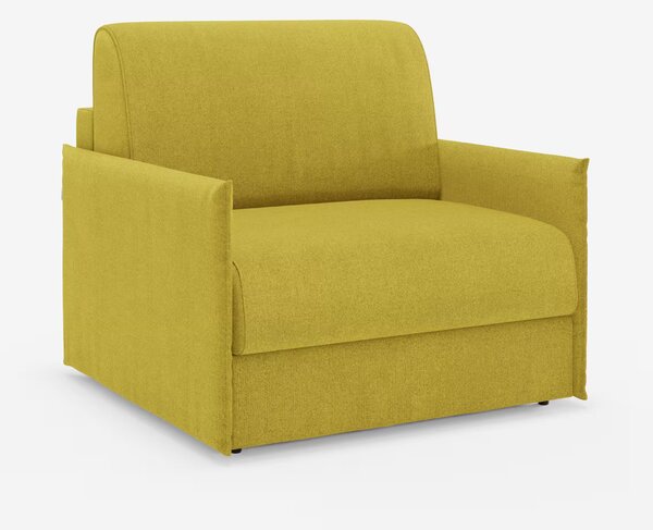 Evans poltrona letto compatta con materasso - sfoderabile in tessuto s