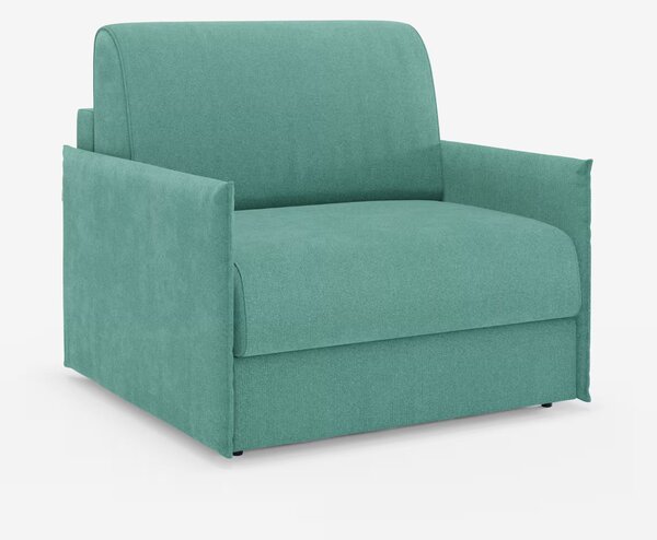 Evans poltrona letto compatta con materasso - sfoderabile in tessuto s