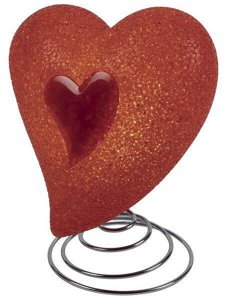 Lampada Cuore 15x5x15 cm con Led Rossa