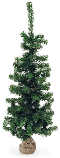 Mini Albero di Natale Artificiale H120 cm con Base Juta XMas Verde