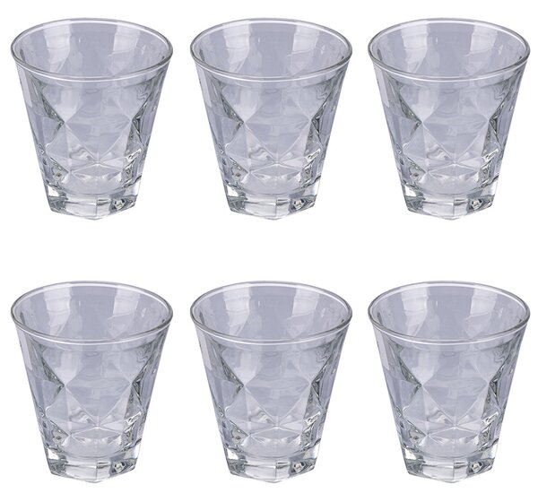 Set 6 Bicchieri Acqua Glace Charm in Vetro VdE Tivoli 1996 Trasparente