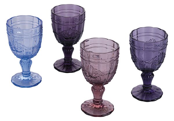 Set 4 Calici Syrah Provence in Vetro VdE Tivoli 1996 Viola
