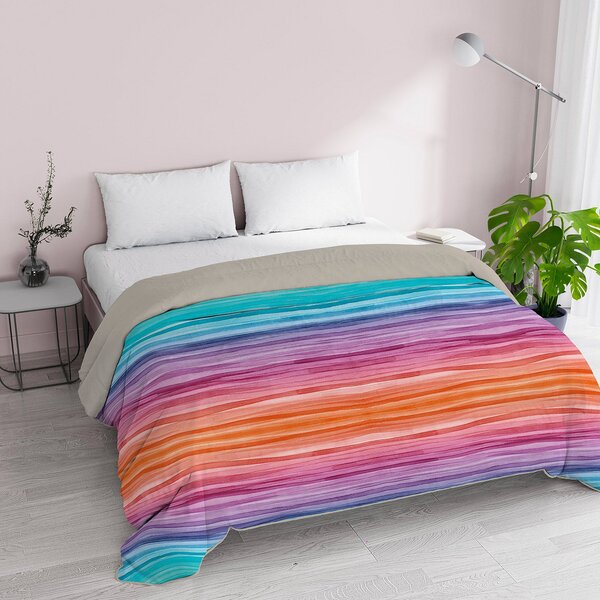 Trapunta Invernale 1 Piazza e Mezzo 180gr con Stampa in Microfibra Rainbow