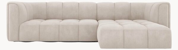 Divano angolare 3 posti beige Francesca