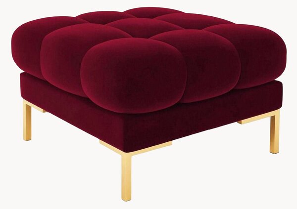 Pouf in metallo rosso e oro Bali