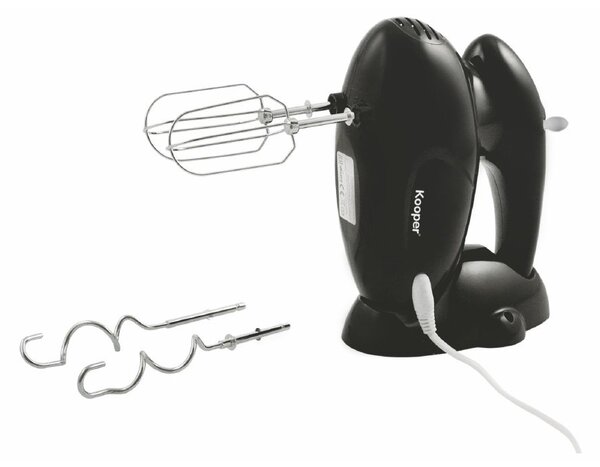 Sbattitore Elettrico Doppie Fruste 5 Velocità 200W Kooper Pedro Nero