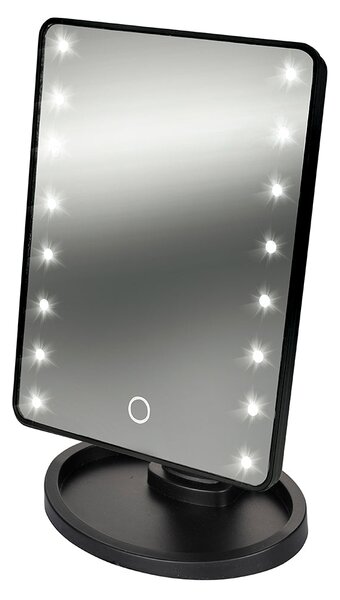 Specchio da Tavolo con LED per Trucco Make-Up Kooper Nero