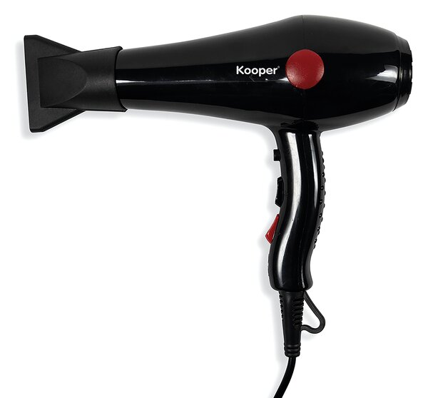 Asciugacapelli Phon 2000W 2 Velocità Kooper con Diffusore Nero
