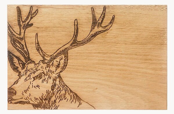 Tagliere in legno di quercia Stag
