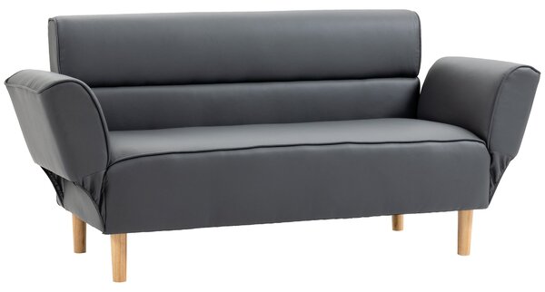 Divano 2 Posti 164x71x75 cm in PVC Grigio