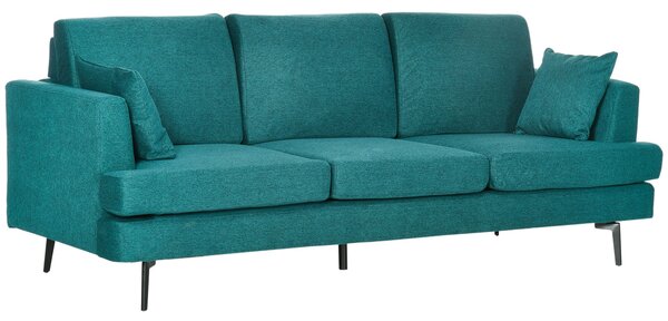 Divano 3 Posti 229x88x88 cm in Tessuto Verde