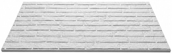 Divina Home Set 12 pz Pannello Decorativo effetto Pietra Mattoni Bianchi 3D 8,6 mt2 Rivestimento Murale in PU 120 x 60 x 2,5 Brick Bianco - DH104832