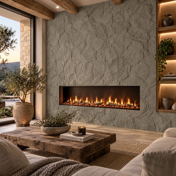 Divina Home Set 10 pz Pannello Decorativo effetto Roccia Pietra 3D 7,2 mt2 Rivestimento Murale in PU 120 x 60 x 1,6 Grigio Cemento - DH104835