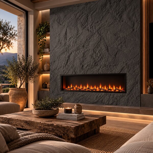 Divina Home Set 10 pz Pannello Decorativo effetto Roccia Pietra 3D 7,2 mt2 Rivestimento Murale in PU 120 x 60 x 1,6 Grigio Ossidiana - DH104834