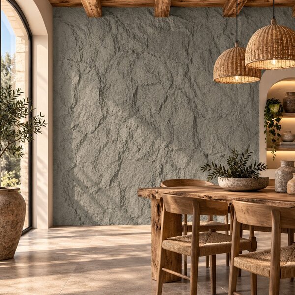 Divina Home Set 10 pz Pannello Decorativo effetto Roccia Pietra 3D 7,2 mt2 Rivestimento Murale in PU 120 x 60 x 1,6 Grigio Cemento - DH104835