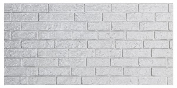 Divina Home Set 12 pz Pannello Decorativo effetto Pietra Mattoni Bianchi 3D 8,6 mt2 Rivestimento Murale in PU 120 x 60 x 2,5 Brick Bianco - DH104832