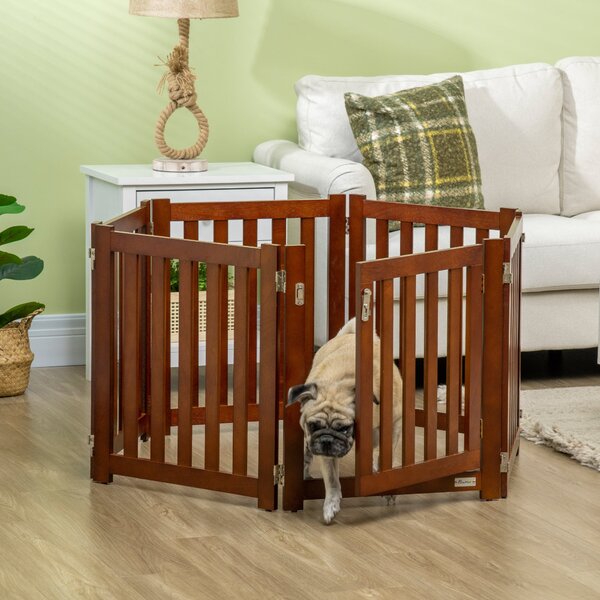 Cancellino per Cani di Piccola Taglia 308x1,5x60 cm in MDF Marrone