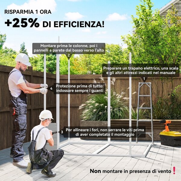 Outsunny Casetta da Giardino con Pavimento, Capanno porta Attrezzi in Resina 2 Porte con Blocco e Finestra, 1.8x1.8m, Grigio | Aosom Italy