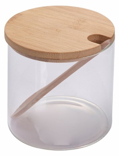 Zuccheriera con Cucchiaino Ø10x9 cm 500 ml in Vetro Borosilicato VdE Tivoli 1996 Glass