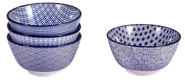 Set 4 Ciotole Ø12x6,3 cm 280 ml in Porcellana VdE Tivoli 1996 Confusion