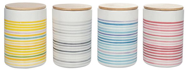 Set 4 Barattoli Ø10,5x16,5 cm 870 ml in Ceramica VdE Tivoli 1996 Masseria